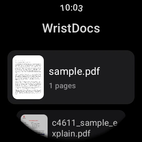 WristDocs - PDF Wear OS Viewer screenshot